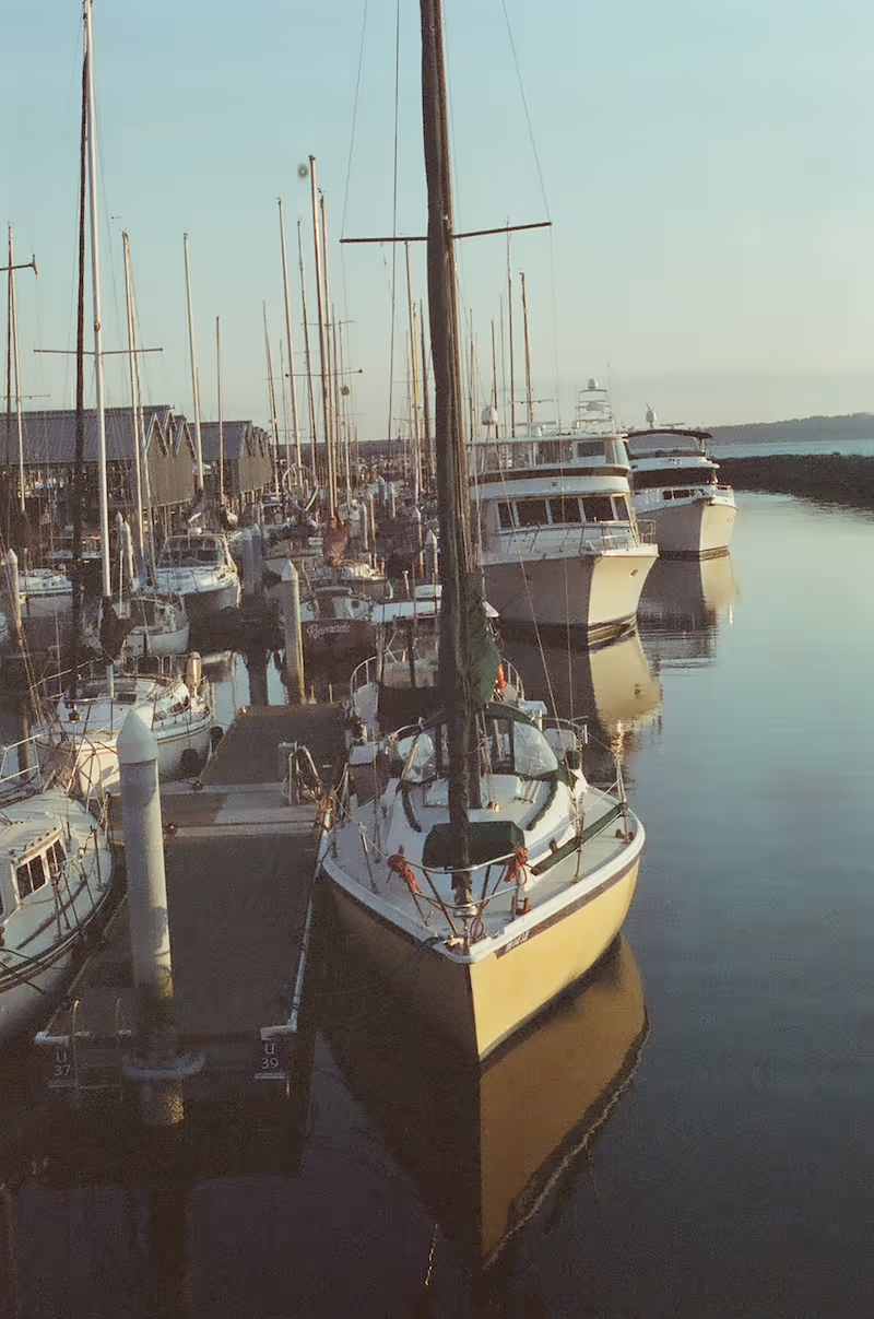Boat in harbor in Kirdland, WA