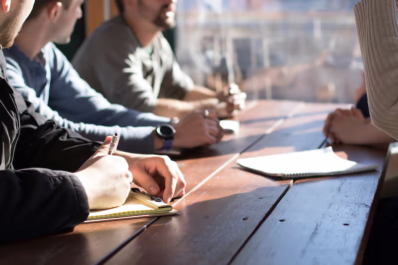 Small corporate team working with their accountant